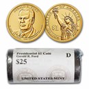 2016-D Gerald Ford 25-Coin Presidential Dollar Roll BU