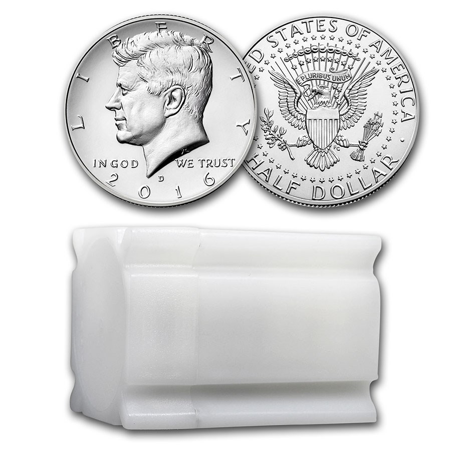 2016-D Kennedy Half Dollar 20-Coin Roll BU