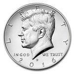 2016-D Kennedy Half Dollar 20-Coin Roll BU