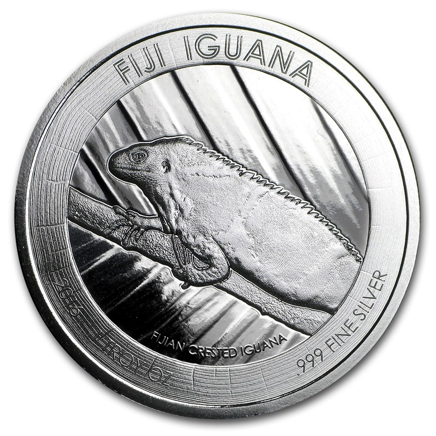 2016 Fiji 1 oz Silver Iguana BU