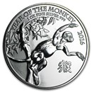 2016 Great Britain 1 oz Silver Year of the Monkey (Abrasions)