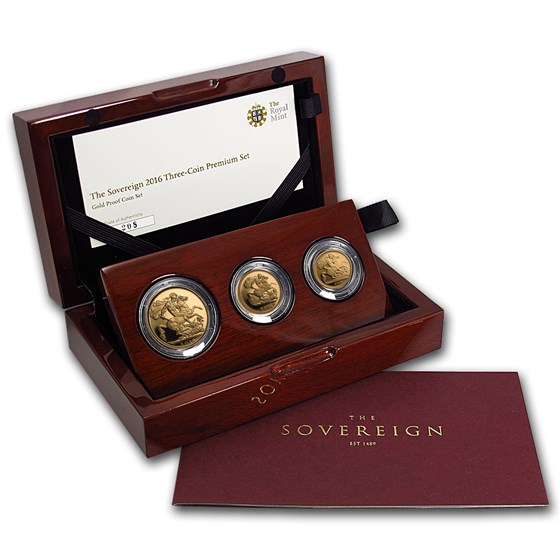 2016 Great Britain 3-Coin Gold Sovereign Premium Proof Set 2016 Great Britain 3-Coin Gold Sovereign Premium Proof Set