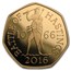 2016 Great Britain 50 Pence Gold Battle of Hastings Proof