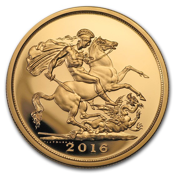 2016 Great Britain Gold £5 Sovereign BU (w/Box & COA) 2016 Great Britain Gold £5 Sovereign BU (w/Box & COA)