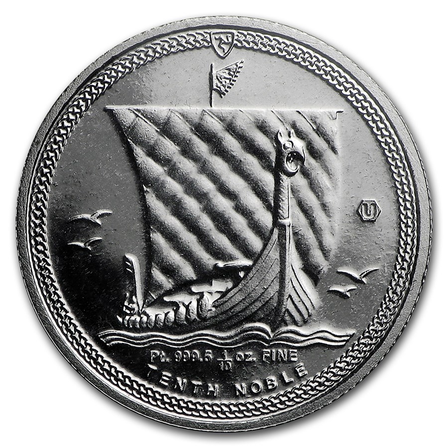 2016 Isle of Man 1/10 oz Platinum Noble BU