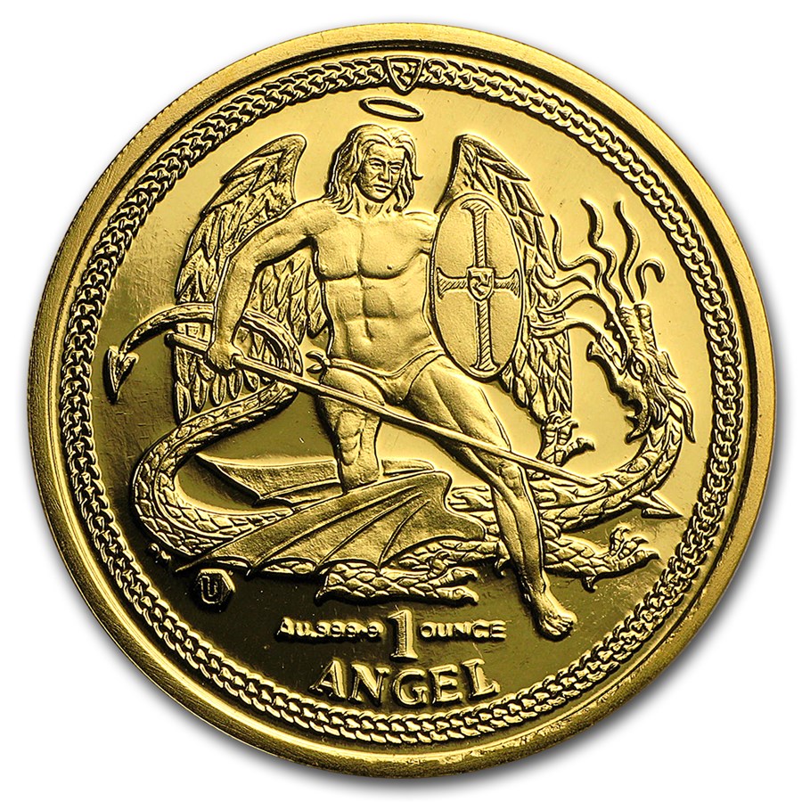 2016 Isle of Man 1 oz Gold Angel BU