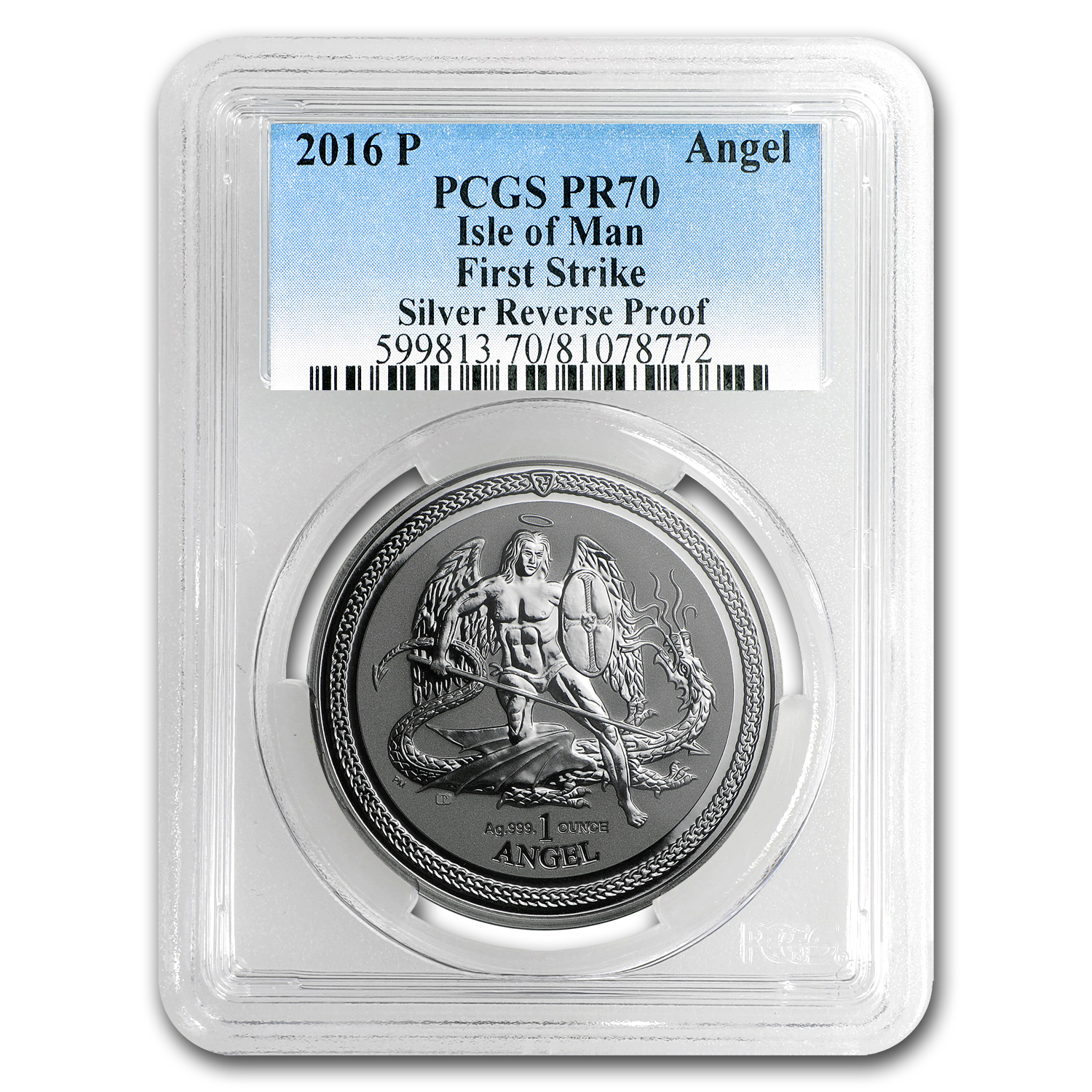 Buy 2016 Isle of Man 1 oz Silver Angel Reverse Proof PR-70 PCGS