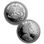 2016 Isle of Man 2-Coin Silver Angel Proof/Reverse Proof Set