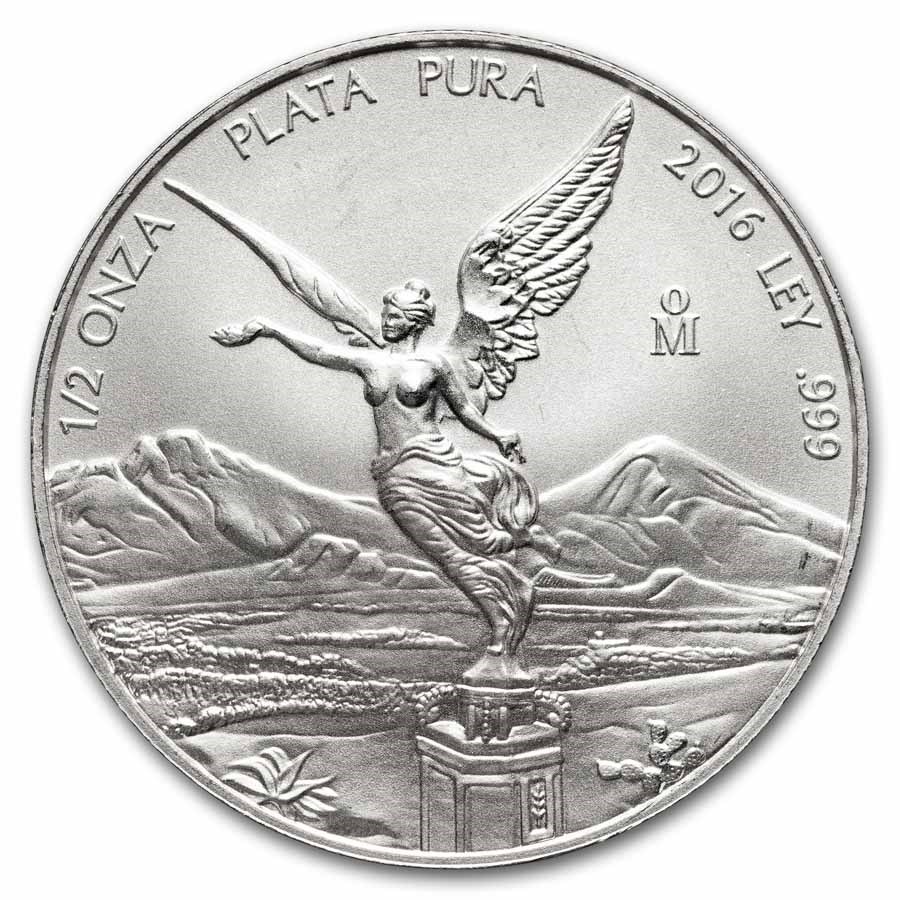 2016 Mexico 1/2 oz Silver Libertad BU (Spotted)