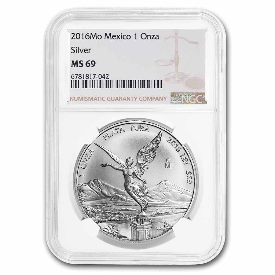 Buy 2016 Mexican 1 oz Silver Libertad MS-69 NGC | APMEX