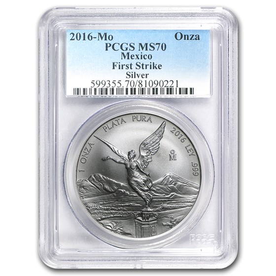 2016 Mexico 1 oz Silver Libertad MS-70 PCGS (FirstStrike®) 2016 Mexico 1 oz Silver Libertad MS-70 PCGS (FirstStrike®)
