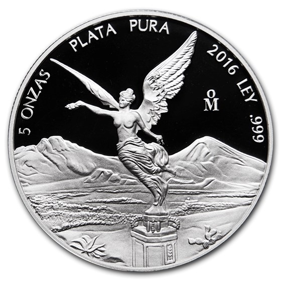 2016 Mexico 5 oz Silver Libertad Proof (In Capsule)