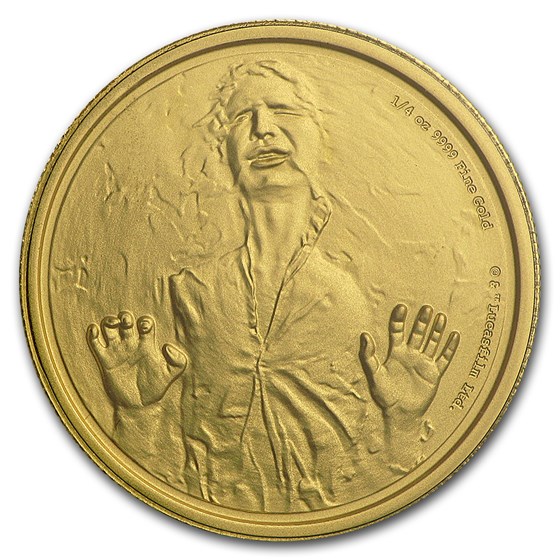 2016 Niue 1/4 oz Gold $25 Star Wars Han Solo Proof (Box & COA) 2016 Niue 1/4 oz Gold $25 Star Wars Han Solo Proof (Box & COA)