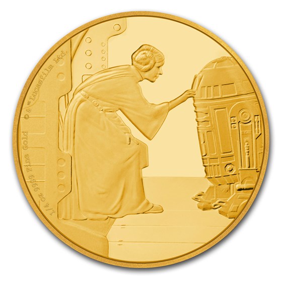 2016 Niue 1/4 oz Gold $25 Star Wars Princess Leia Prf (Box & COA) 2016 Niue 1/4 oz Gold $25 Star Wars Princess Leia Prf (Box & COA)