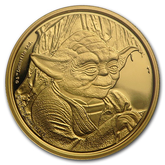 2016 Niue 1/4 oz Gold $25 Star Wars Yoda Proof (Box & COA) 2016 Niue 1/4 oz Gold $25 Star Wars Yoda Proof (Box & COA)