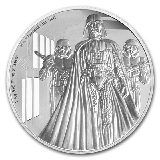 2016 Niue 1 kilo Silver $100 Star Wars Darth Vader (w/Box & COA) 2016 Niue 1 kilo Silver $100 Star Wars Darth Vader (w/Box & COA)