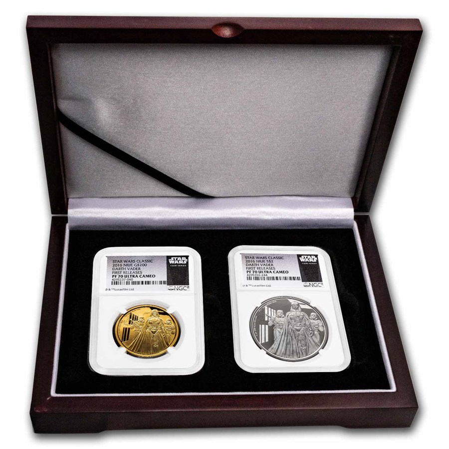 Buy 2016 Niue 1 oz Gold/Silver Star Wars: Darth Vader Set PF-70