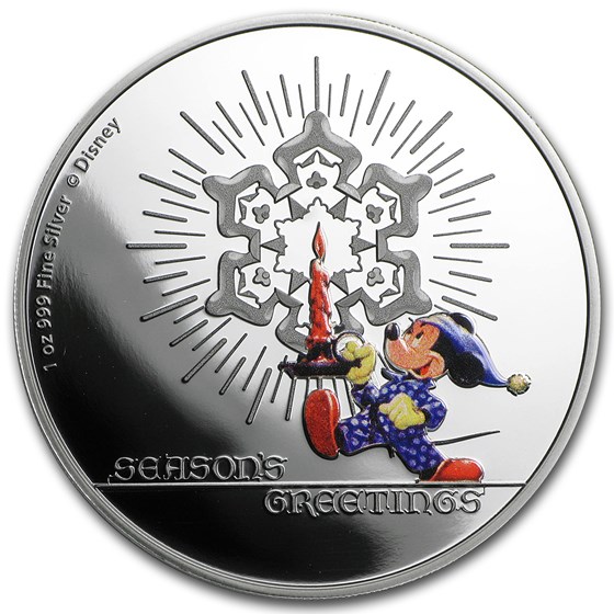 2016 Niue 1 oz Silver $1 Disney Season's Greetings Proof 2016 Niue 1 oz Silver $1 Disney Season's Greetings Proof