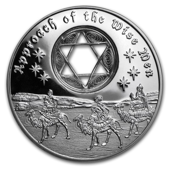 2016 Niue 1 oz Silver $2 Approach of The Wise Men (w/Filigree) 2016 Niue 1 oz Silver $2 Approach of The Wise Men (w/Filigree)