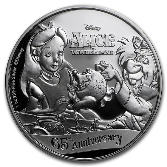 2016 Niue 1 oz Silver $2 Disney 65th Anniv of Alice in Wonderland 2016 Niue 1 oz Silver $2 Disney 65th Anniv of Alice in Wonderland
