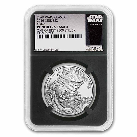 2016 Niue 1 oz Silver $2 Star Wars Yoda PF-70 UCAM NGC 2016 Niue 1 oz Silver $2 Star Wars Yoda PF-70 UCAM NGC