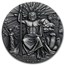 2016 Niue 2 oz Antique Silver Roman Gods (Jupiter)