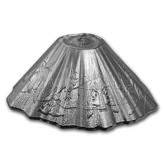 2016 Niue 6 oz Silver Volcano Shaped Coin: Vesuvius Pompeii (Dmg) 2016 Niue 6 oz Silver Volcano Shaped Coin: Vesuvius Pompeii (Dmg)