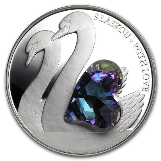 2016 Niue Silver Crystal Coin First Series With Love 2016 Niue Silver Crystal Coin First Series With Love