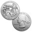 2016-P 5-Coin 5 oz Silver Burnished ATB Set (w/Box & COA)
