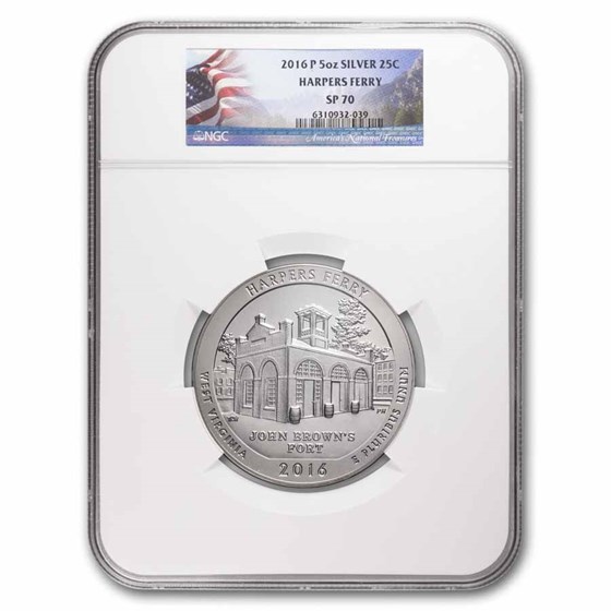2016-P 5 oz Silver ATB Harpers Ferry SP-70 NGC 2016-P 5 oz Silver ATB Harpers Ferry SP-70 NGC