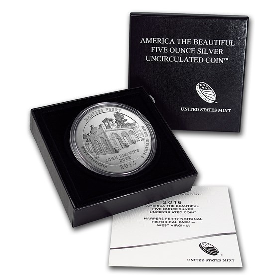 2016-P 5 oz Silver ATB Harpers Ferry (w/Box & COA) 2016-P 5 oz Silver ATB Harpers Ferry (w/Box & COA)