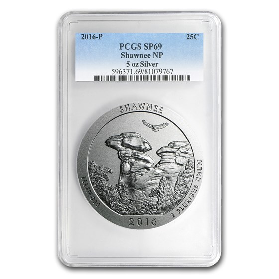 2016-P 5 oz Silver ATB Shawnee SP-69 PCGS 2016-P 5 oz Silver ATB Shawnee SP-69 PCGS