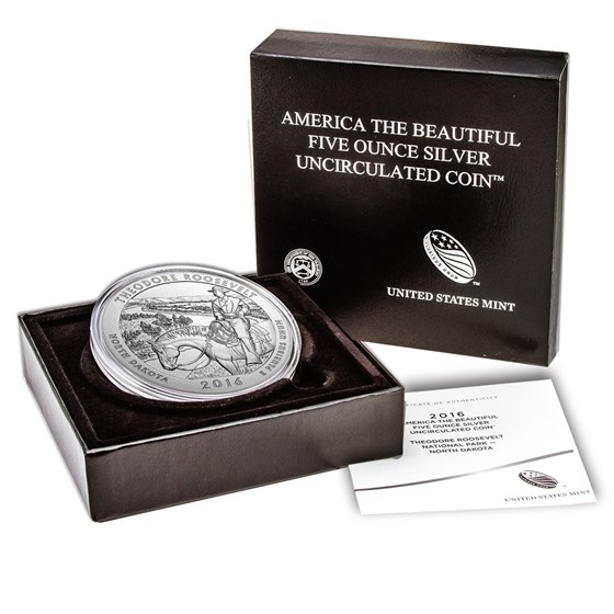 2016-P 5 oz Silver ATB Theodore Roosevelt (w/Box & COA) 2016-P 5 oz Silver ATB Theodore Roosevelt (w/Box & COA)