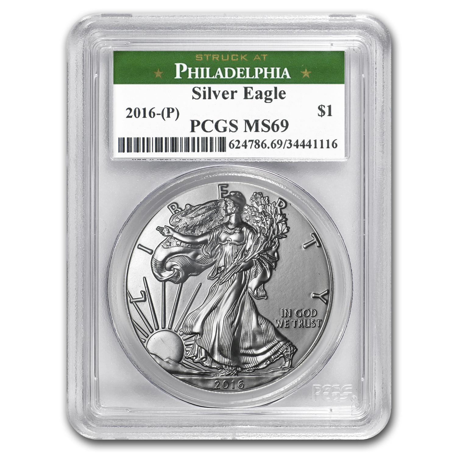 Buy 2016 (P) American Silver Eagle MS-69 PCGS (Philadelphia Mint