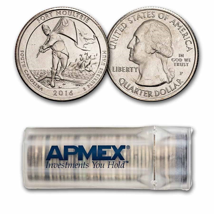 2016-P ATB Quarter Fort Moultrie Monument 40-Coin Roll BU
