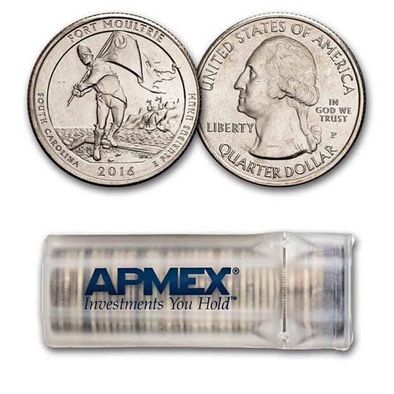 2016-P ATB Quarter Fort Moultrie Monument 40-Coin Roll BU 2016-P ATB Quarter Fort Moultrie Monument 40-Coin Roll BU