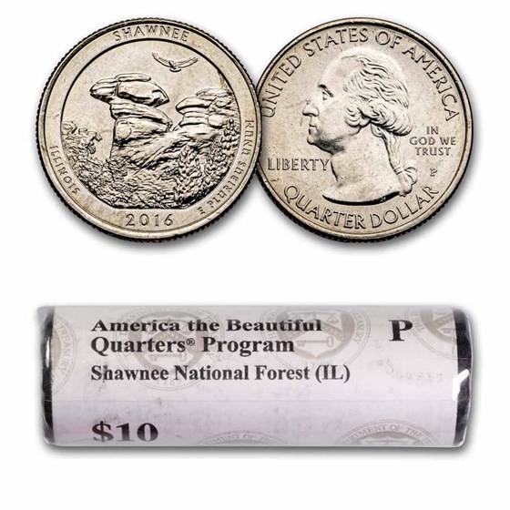 2016-P ATB Quarter Shawnee National Forest 40-Coin Roll BU 2016-P ATB Quarter Shawnee National Forest 40-Coin Roll BU
