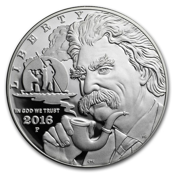 2016-P Mark Twain $1 Silver Commem Proof (Capsule Only)