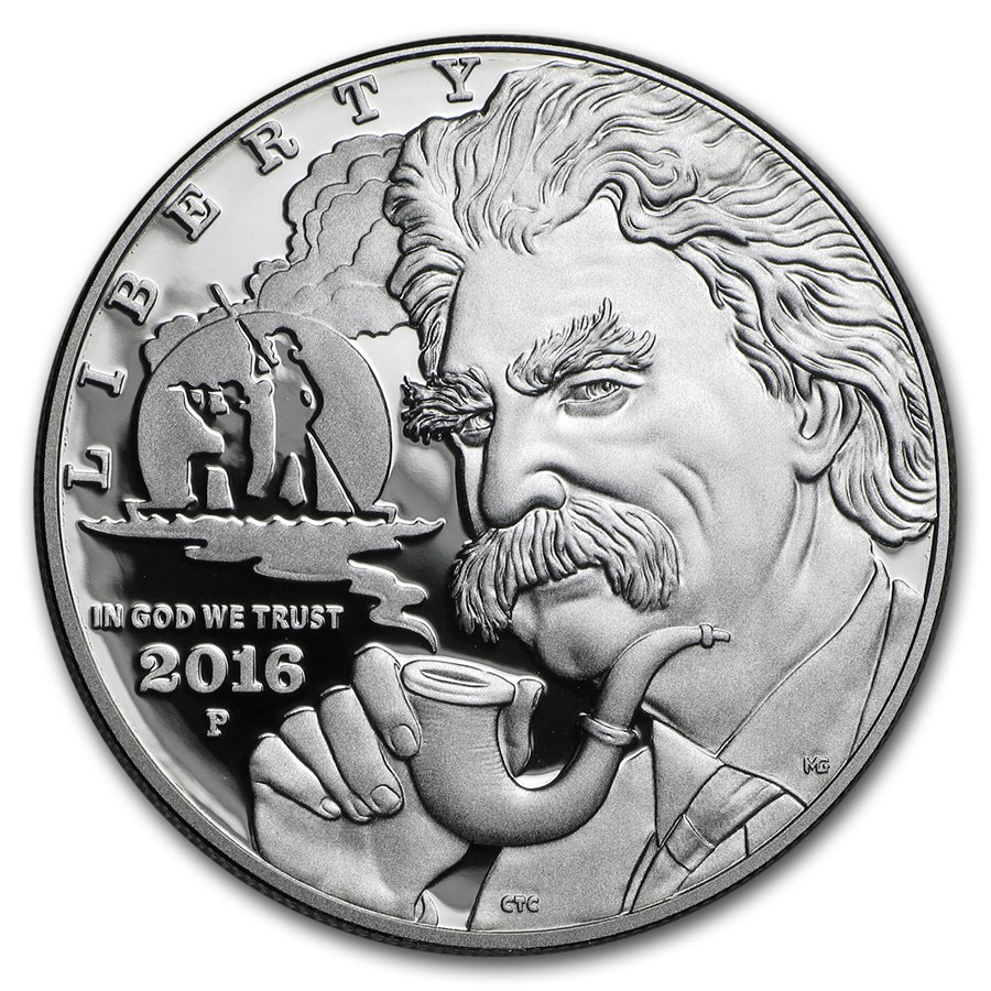 2016-P Mark Twain $1 Silver Commem Proof (w/Box & COA)