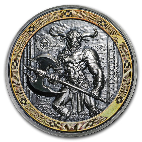 2016 Palau 2 oz Silver Mythical Creatures Collection Minotaur