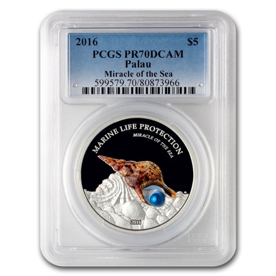 2016 Palau Silver Protection Pearl Miracle of the Sea PR-70 PCGS 2016 Palau Silver Protection Pearl Miracle of the Sea PR-70 PCGS