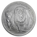 2016 Republic of Congo 5000 Francs 1 oz Silver African Lion BU