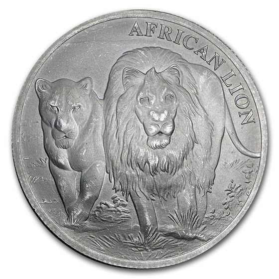 2016 Republic of Congo 5000 Francs 1 oz Silver African Lion BU
