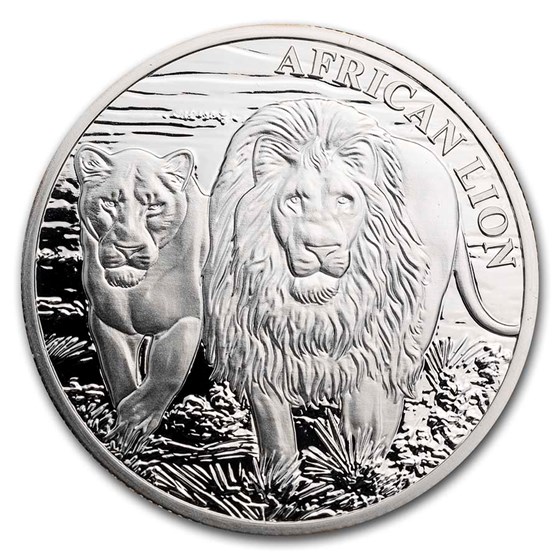2016 Republic of Congo 5000 Francs 1 oz Silver African Lion Proof 2016 Republic of Congo 5000 Francs 1 oz Silver African Lion Proof