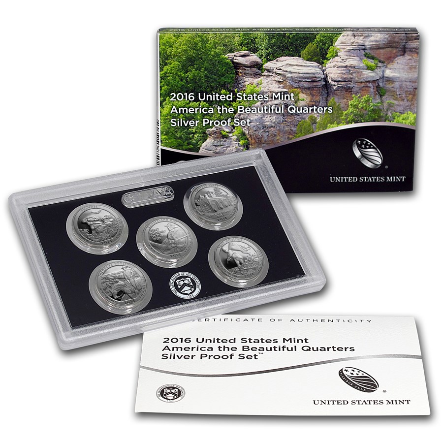2016-S America the Beautiful Quarters Silver Proof Set