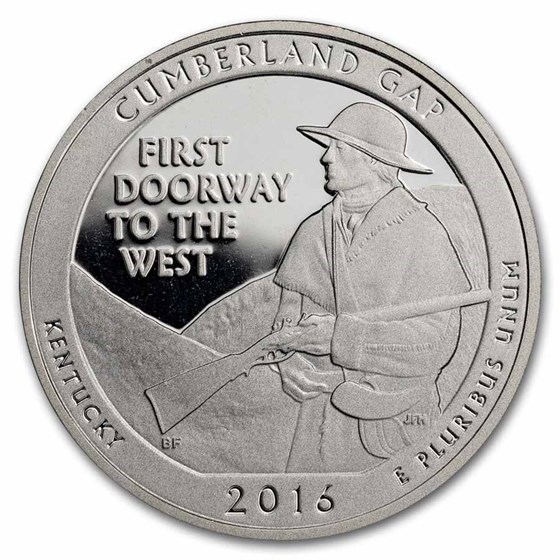 2016-S ATB Quarter Cumberland Gap Nat. Hist. Park Proof (Silver) 2016-S ATB Quarter Cumberland Gap Nat. Hist. Park Proof (Silver)