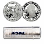 2016-S ATB Quarter Theodore Roosevelt 40-Coin Roll Proof (Silver)
