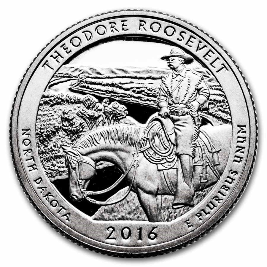 2016-S ATB Quarter Theodore Roosevelt National Park Gem Proof