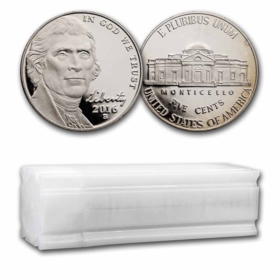 2016-S Jefferson Nickel 40-Coin Roll Proof 2016-S Jefferson Nickel 40-Coin Roll Proof