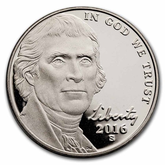 2016-S Jefferson Nickel Gem Proof 2016-S Jefferson Nickel Gem Proof